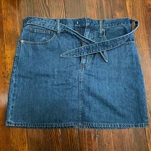Rigid, straight denim mini skirt from madewell